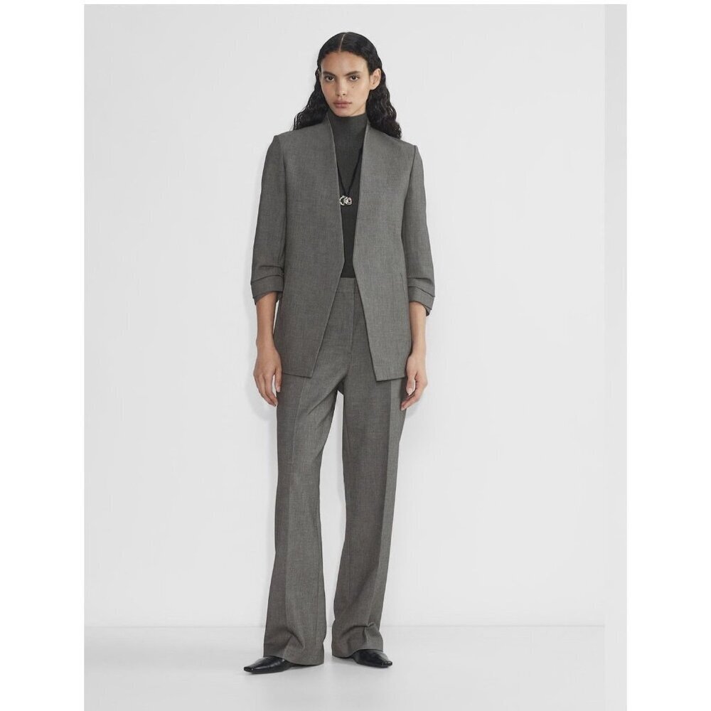 Babaton Aritzia Open Front 3/4 Sleeve Blazer Jacket Charcoal Gray Size 6 - Picture 1 of 9